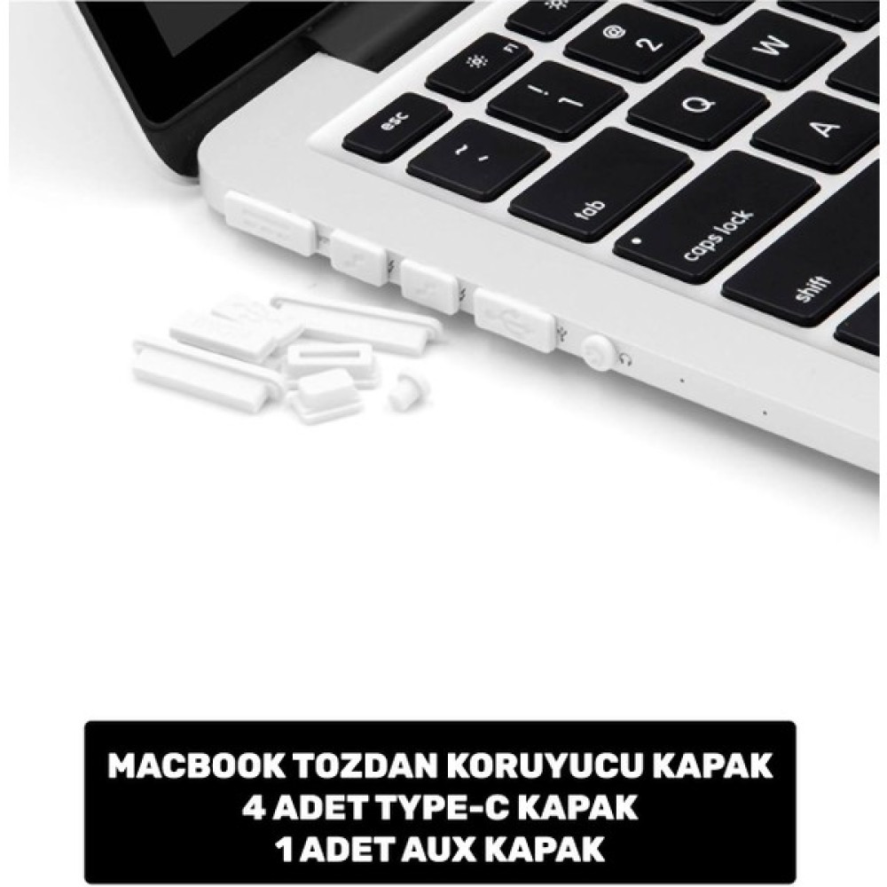 Lunexves Macbook 13' Pro/air - 15' Pro Giriş Kapatıcı Renkli Kapak - Macbook Pro/Air - Beyaz Tablet Kılıfı Fiyatı