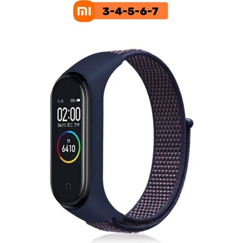 Lunexves Xiaomi Mi Band 3/4/5/6 Uyumlu Hasır Dokuma Yüksek Kalite Kordon Kayış - Gece Mavisi Giyilebilir Teknoloji Aksesuarları Fiyatı