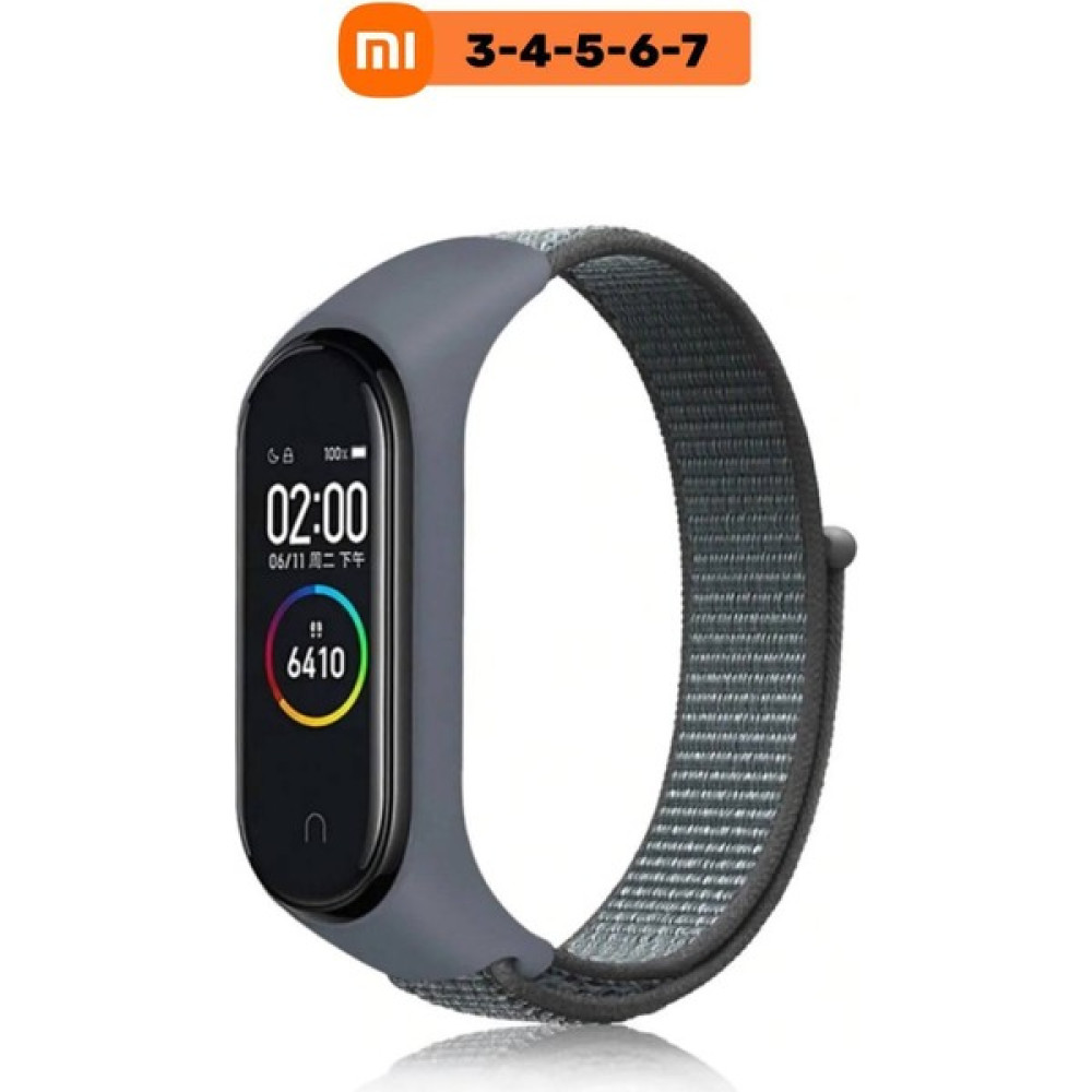 Lunexves Xiaomi Mi Band 3/4/5/6 Uyumlu Hasır Dokuma Yüksek Kalite Kordon Kayış - Uzay Gri Giyilebilir Teknoloji Aksesuarları Fiyatı