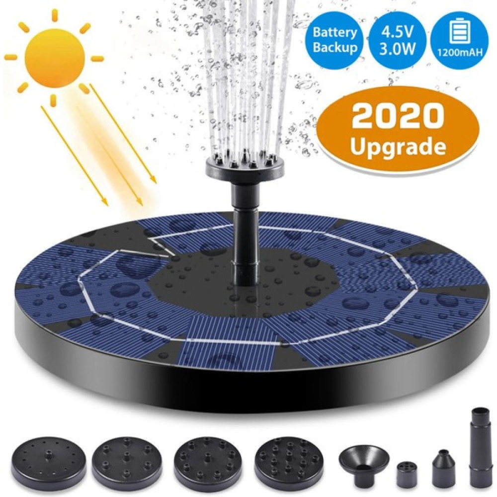 Luoditong Shop 4.5V 3.0W 180MM Stili 4 Nozullar Mini Güneş Enerjisi Su Çeşmesi Pompası Kuş Banyosu Çeşmesi Serbest Daimi Güneş Paneli Kiti Su Yüzen... Dekoratif Bahçe Ürünleri Fiyatı