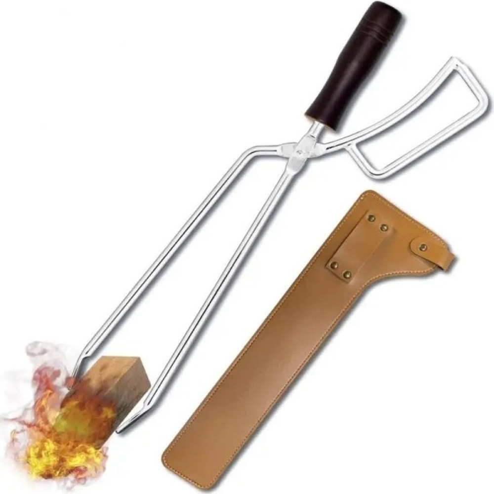 Luoditong Shop Paslanmaz Çelik Tarzı Barbekü Kömür Klip Demir Ahşap Saplı Anti-Haşlanma Deri Kapaklı Açık Kamp Barbekü Şenlik Ateşi Sobası Şömine Y... Mangal & Barbekü Malzemeleri Fiyatı