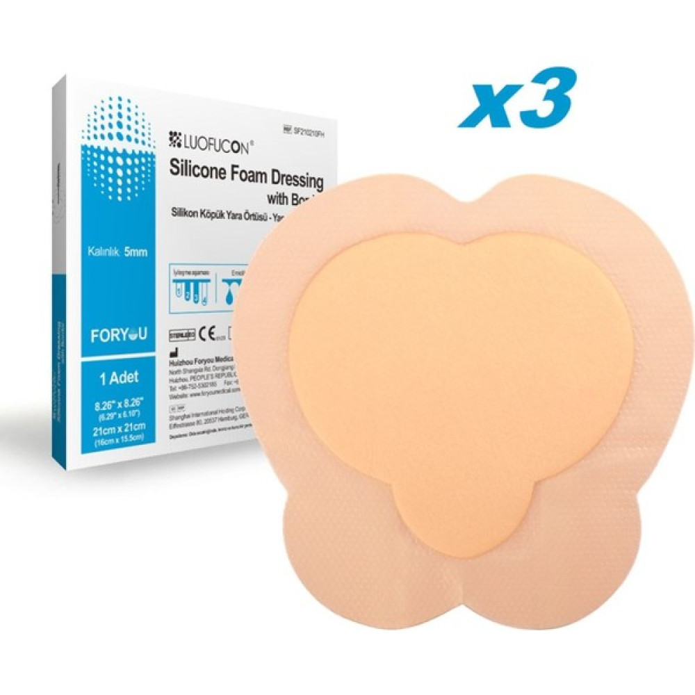 Luofucon Silikon Yapışkanlı Köpük Sakrum Örtü Bası ve Yatak Yarası 21X21CM 3'lü Paket Oto Boyaları Fiyatı
