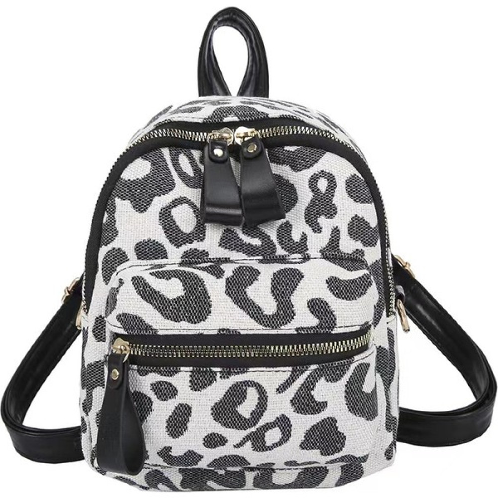 Luoxg Beyaz Özel Logo Sırt Çantası Kızlar Seyahat Alışveriş Günlük Polyester Leopar Desenli Küçük Sırt Çantası Kadın Mini Sırt Çantası Kadın Sırt Ç... Bayan Sırt Çantası Fiyatı