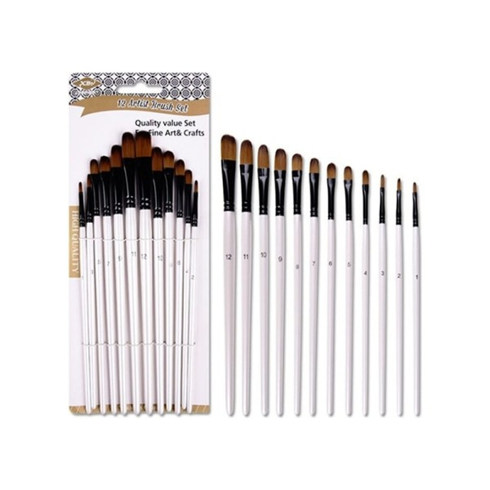 Luoxinguo 03 12 Adet/takım Sanatçı Naylon Saç Ahşap Saplı Suluboya Boya Fırçası Kalem Öğrenme Için Dıy Yağlı Akrilik Boyama Sanat Fırçaları Malzeme... Fırça Fiyatı