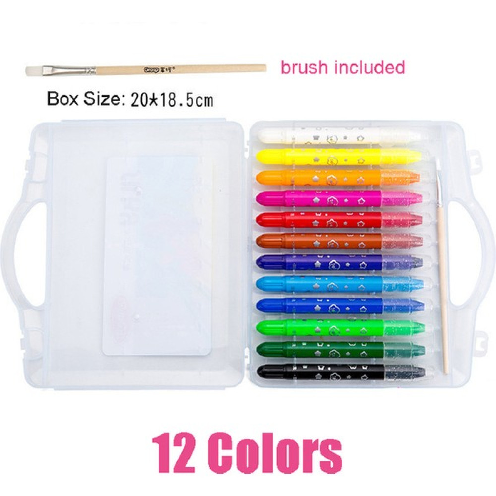 Luoxinguo 12 Renk 12/24 Renk Boya Boya Kalemi Seti Öğrenciler Çocuklar Sanat Çizim Boya Kalemi Çocuk Vücut Yüz Boyama Yıkanabilir Güvenli Makyaj Bo... Pastel Boya Fiyatı