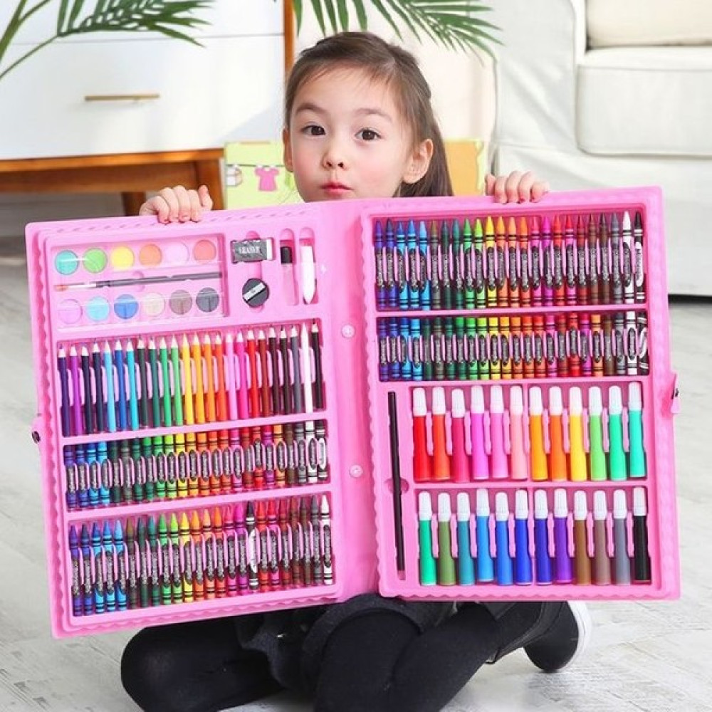 Luoxinguo 168 Adet Pembe Yeni Çocuk Beraberlik Seti Renkli Kalem Mum Boya Suluboya Kalemler Çizim Tahtasında Seti Oyuncak Boyama Resim Kalemi Okul ... Pastel Boya Fiyatı