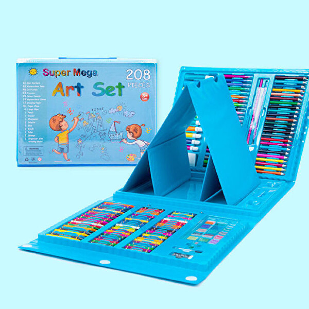 Luoxinguo 208 Adet Mavi Yeni Çocuk Beraberlik Seti Renkli Kalem Mum Boya Suluboya Kalemler Çizim Tahtasında Seti Oyuncak Boyama Resim Kalemi Okul M... Pastel Boya Fiyatı