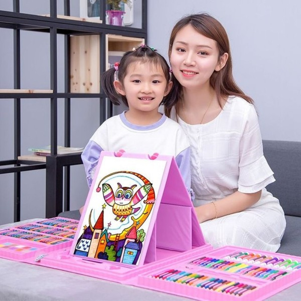 Luoxinguo 208 Adet Pembe Yeni Çocuk Beraberlik Seti Renkli Kalem Mum Boya Suluboya Kalemler Çizim Tahtasında Seti Oyuncak Boyama Resim Kalemi Okul ... Pastel Boya Fiyatı