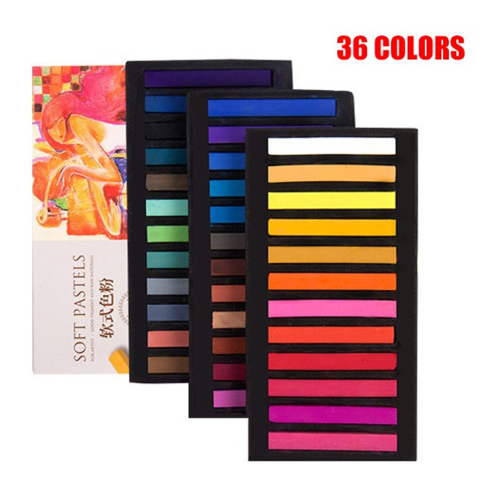 Luoxinguo 36 Renk Kare Sanatçı Seti Kare Pastel Seti Yumuşak Tebeşir Kutusu Pastel Çeşitli 12/24/36/48 Pastel Renkler (Yurt Dışından) - Renkli Pastel Boya Fiyatı