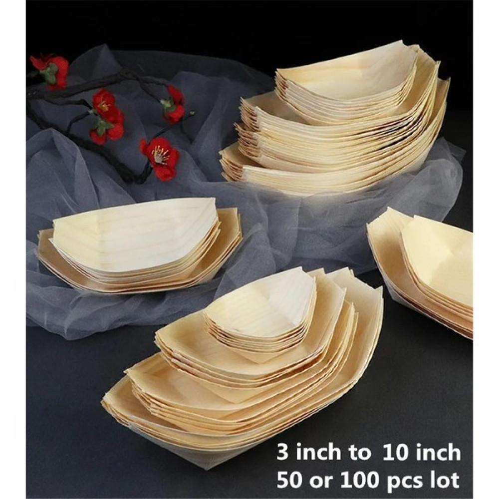 Luoxinguo 4.5 cm 50 Adet 50 100 Adet Suşi Shushi Ahşap Tekne Doğal Bambu Tek Kullanımlık Kayık Salata Tatlı Çam Kek Tekne Aperatif Kasesi Mat Suşi ... Pratik Mutfak Gereçleri Fiyatı