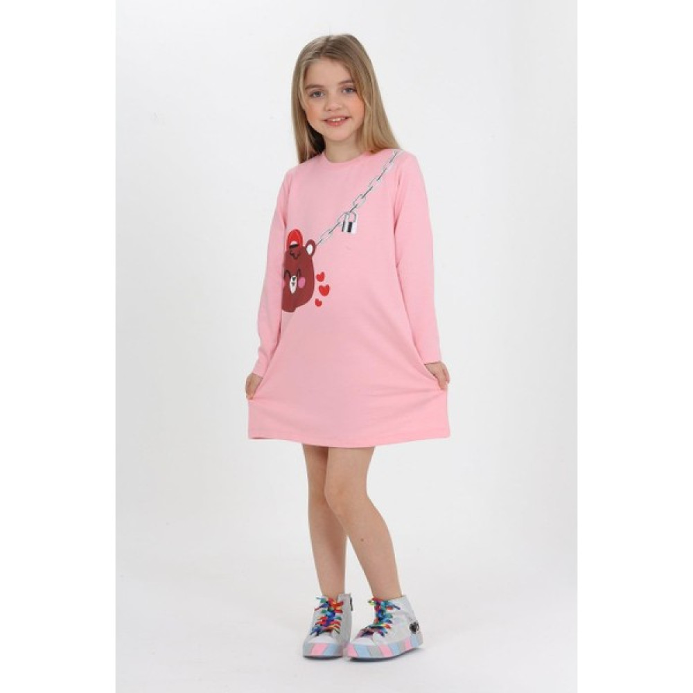 Lupia Kids Magical Bag Pembe Kız Çocuk Elbise LP-23WIN-049 Kız Çocuk Elbise Fiyatı