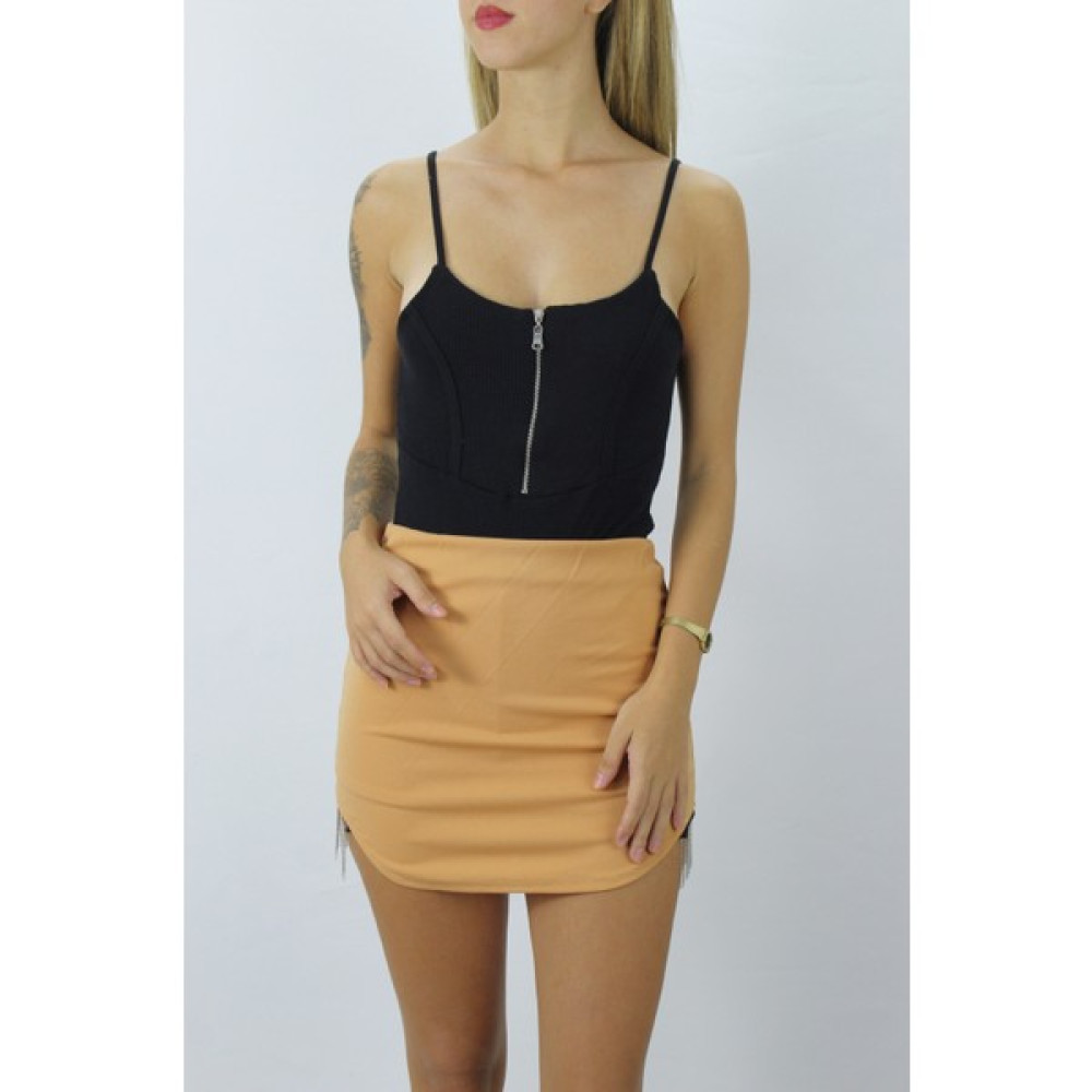 Lurex Fermuarlı Zıbın Bluz Siyah - 97404 Bluz Fiyatı