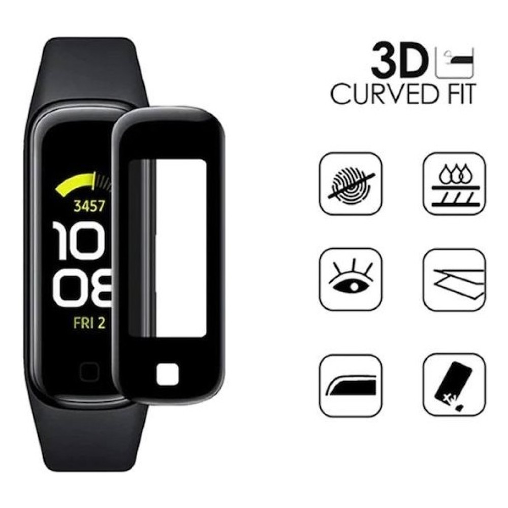 Lushness Samsung Galaxy Fit 2 Uyumlu 3D Tam Kaplayan Kırılmaz Nano Ekran Koruyucu - Şeffaf Giyilebilir Teknoloji Aksesuarları Fiyatı