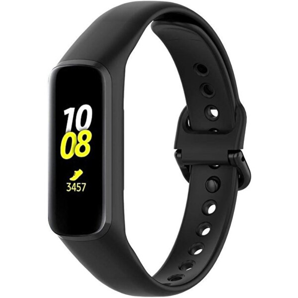 Lushness Samsung Galaxy Fit 2 Uyumlu Akıllı Bileklik Silikon Kordon Kayış - Siyah Giyilebilir Teknoloji Aksesuarları Fiyatı