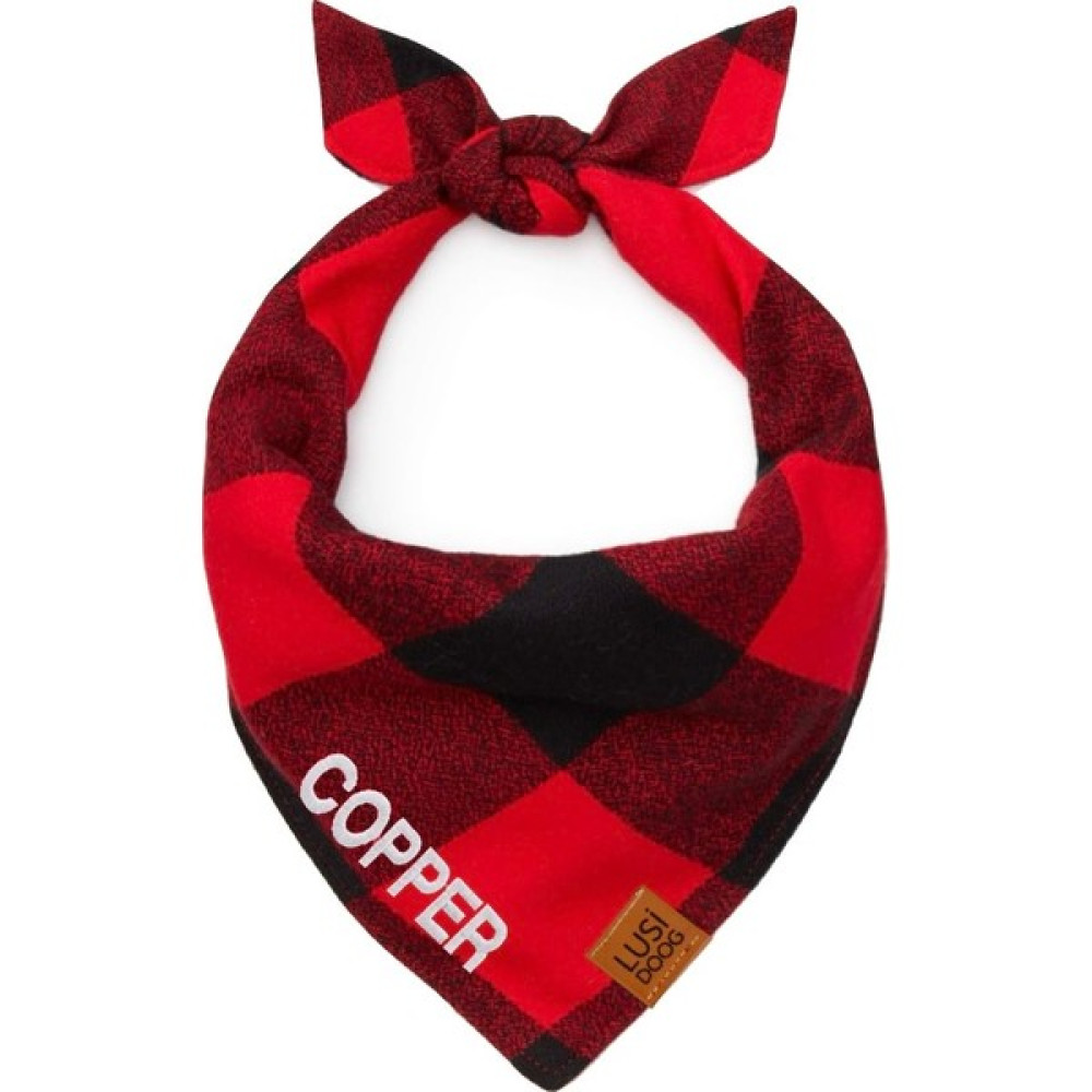 Lusi Doog Isme Özel Köpek Bandana Isimli Köpek Fular Kişiselleştirilebilir Köpek Bandanası (Yünlü Ekoseli) - Kırmızı - M Evcil Hayvan Ürünleri Fiyatı