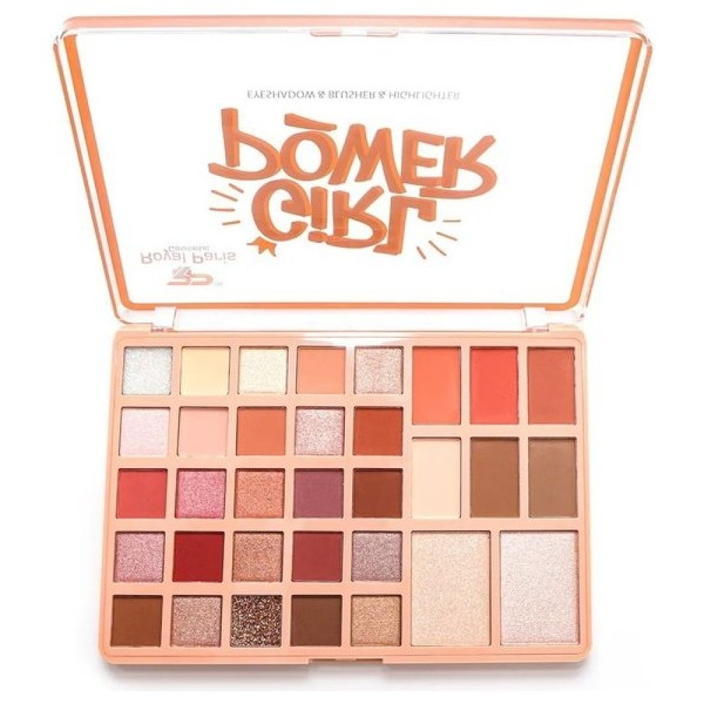 Lusso Cosmetics Girl Power 25LI Göz Farı & 6lı Kaş Farı ve 2li Highlighter Seti Tek Palet - kahve Göz Farı Fiyatı