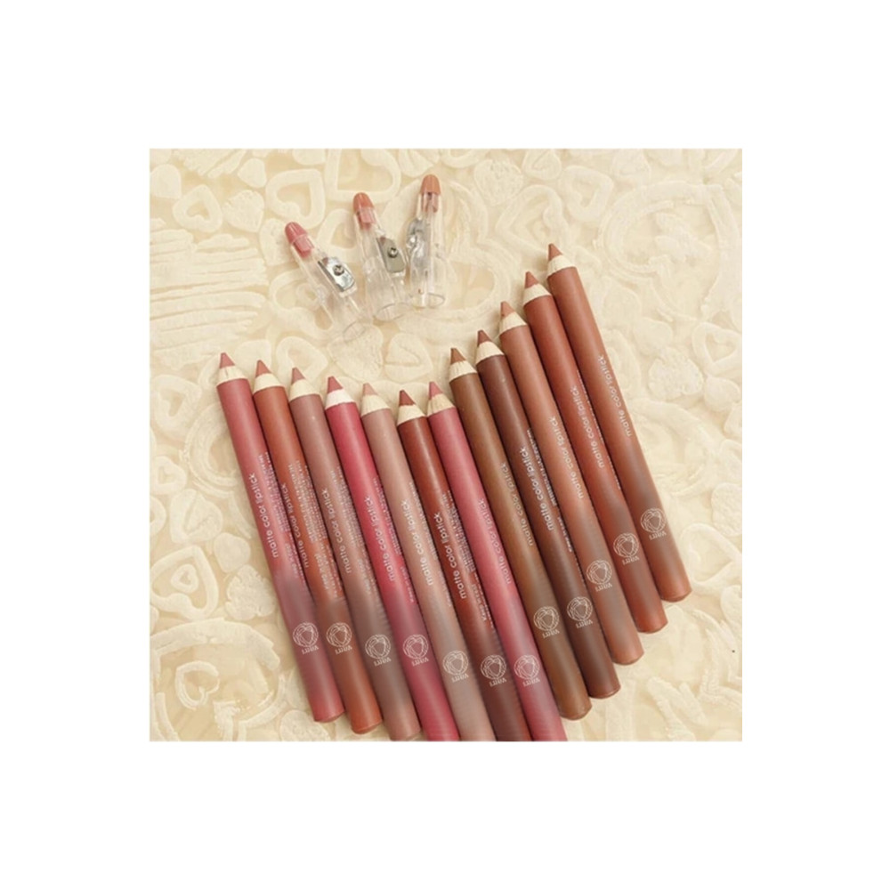 LUUA Dudak Kalemi Matte Color Lipstick Jumbo Kalın Kalem Ruj Waterproof 12li Set Makyaj Ürünleri Fiyatı