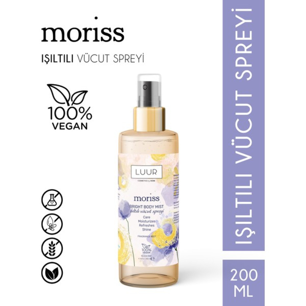 Luur Cosmetics & More Moriss Vücut Spreyi Simli, Işıltılı, Uzun Süre Kalıcı Koku, Nemlendiricili 200 ml Oto Boyaları Fiyatı