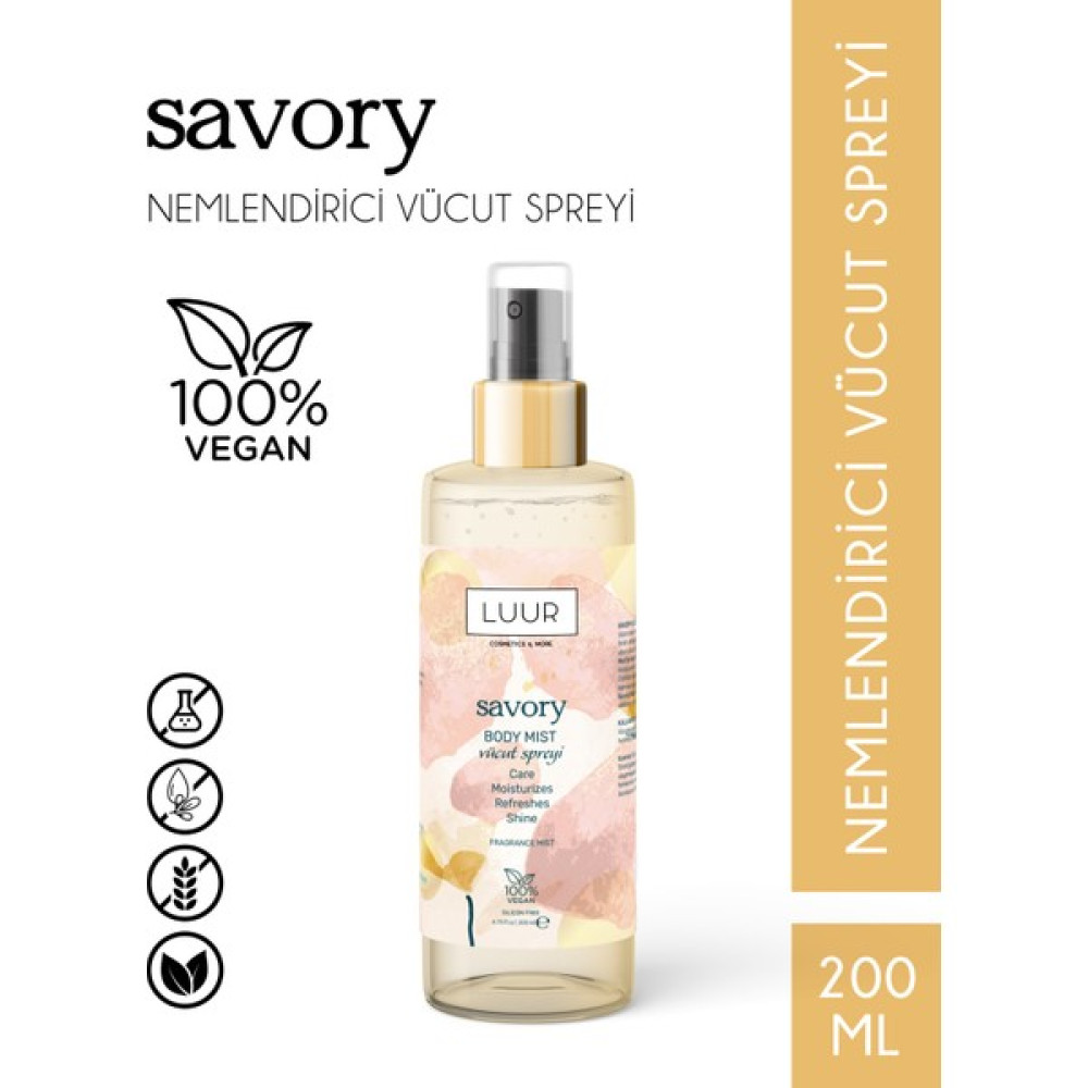Luur Cosmetics & More Savory Vücut Spreyi Etkileyici, Uzun Süre Kalıcı Koku, Nemlendiricili 200 ml Oto Boyaları Fiyatı