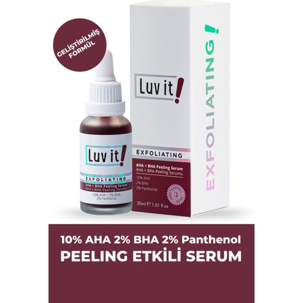Luv it! Canlandırıcı ve Cilt Tonu Eşitleyici Aha Bha Peeling Serum 30 ml Anti-Aging / Yaşlanma Karşıtı Fiyatı