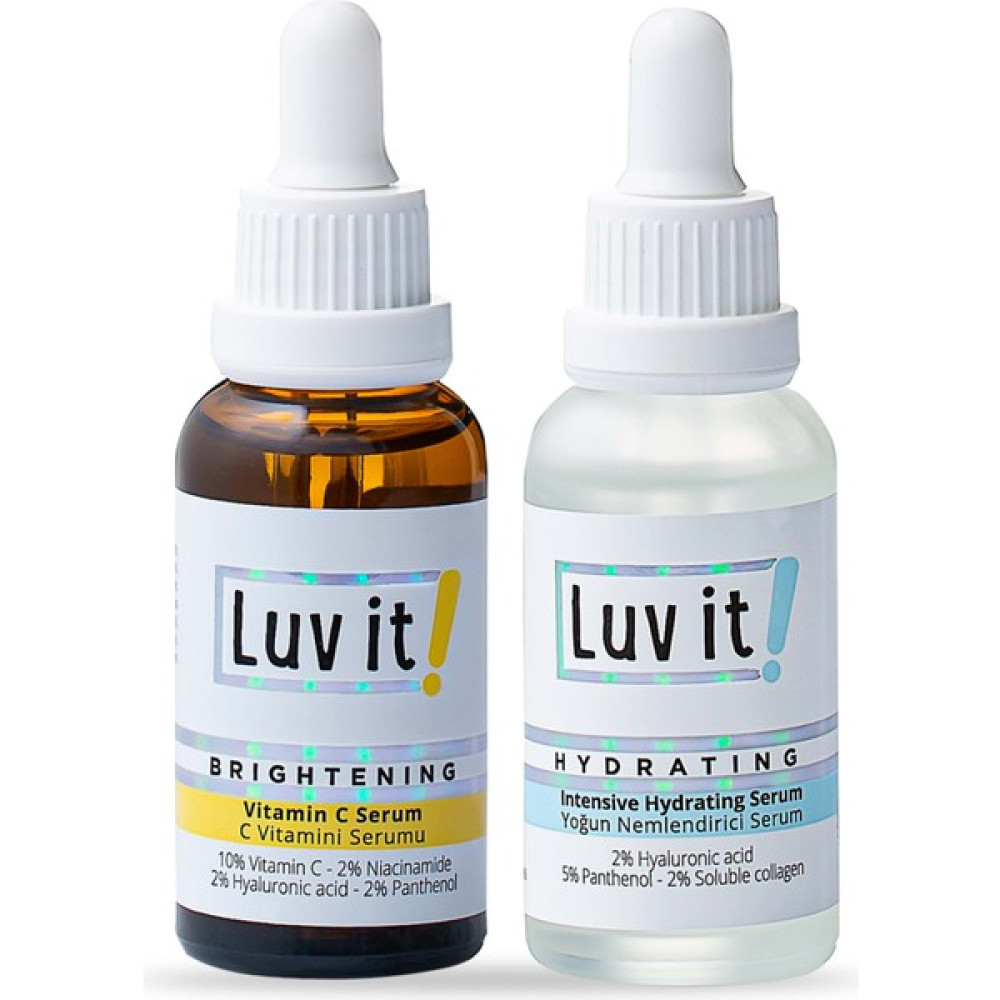 Luv it! Yoğun Nemlendirici Serum + C Vitamini Serumu (Nemlendirici ve Aydınlatıcı) 2'li Cilt Bakım Seti Cilt ve Yüz Bakımı Fiyatı