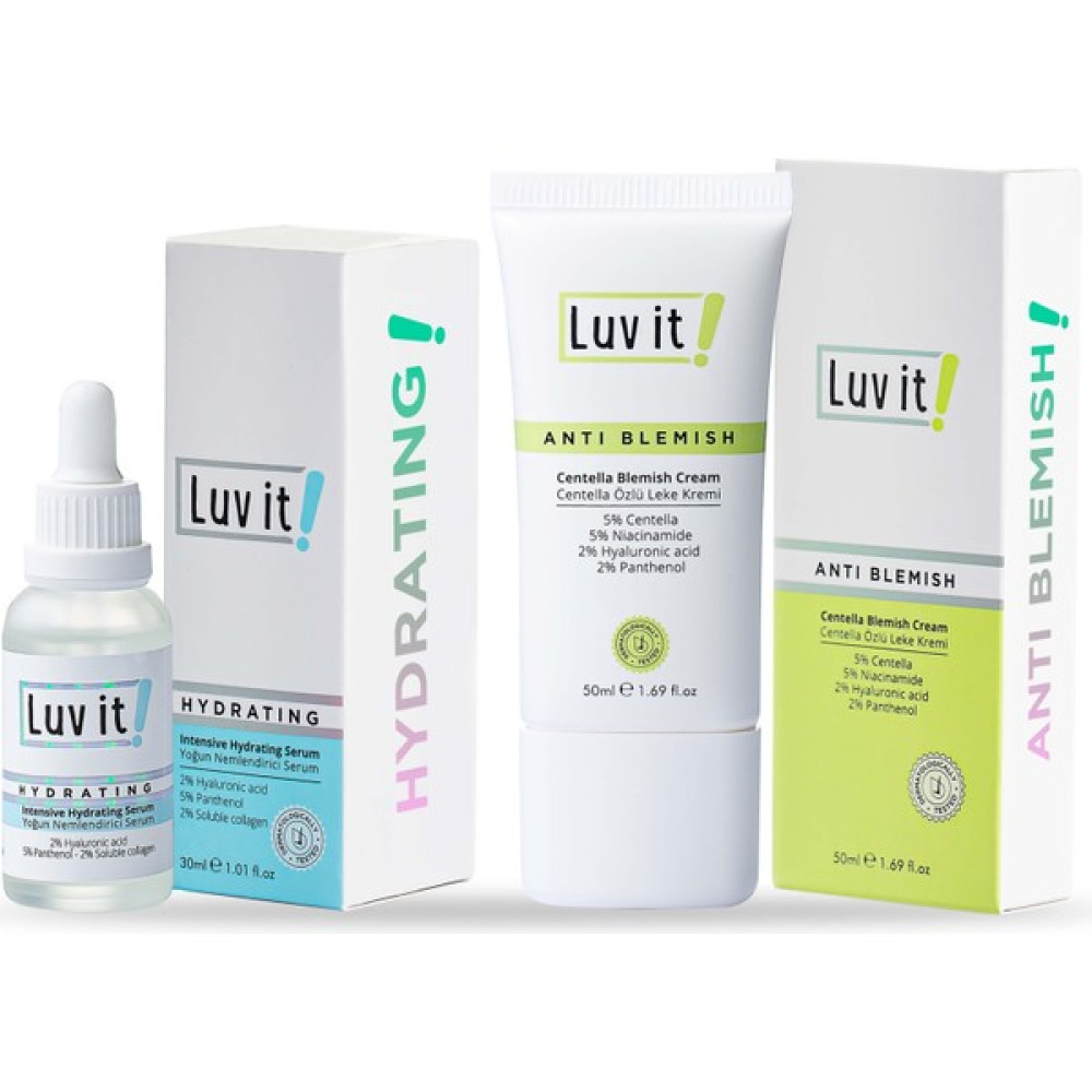 Luv it! Yoğun Nemlendirici Serum + Centella Özlü Leke Kremi (2'li Cilt Bakım Seti) Akne ve Sivilce Bakımı Fiyatı