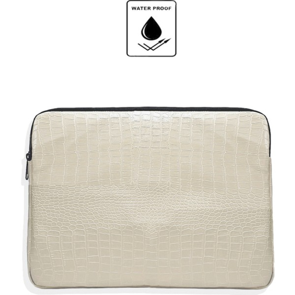 Luvenis Unisex Kroko Desen 13-14-15.6-16 Inç Uyumlu Fermuarlı Kılıf Laptop & Notebook Çantası - 13-14 - Krem Dizüstü Bilgisayar Aksesuarları Fiyatı