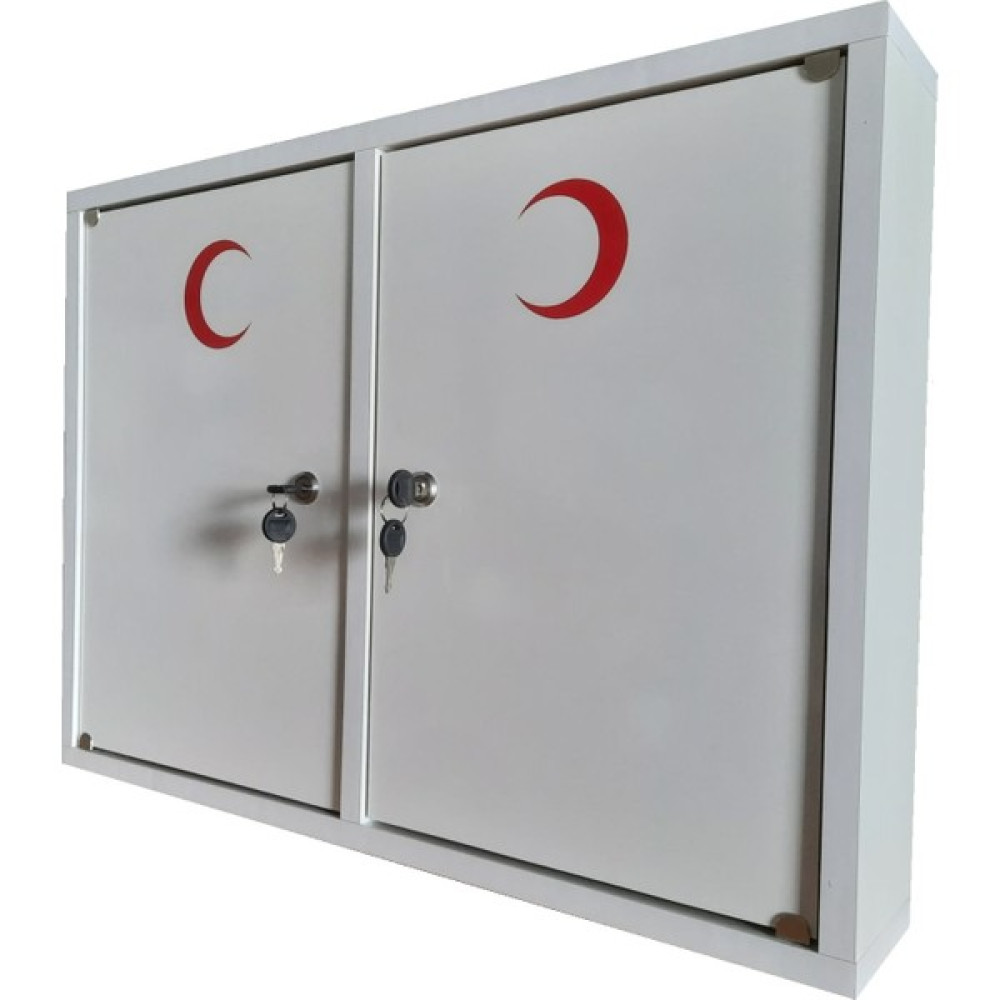 Luvia Home Ecza Dolabı Düz Iki Kapak Ahşap Kilitli Ilk Yardım Dolabı Banyo Dolabı / Mobilyası Fiyatı