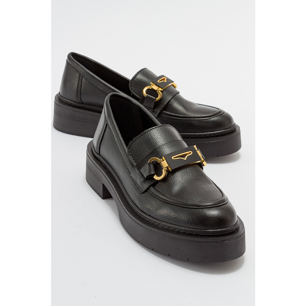 LuviShoes UNTE Siyah Floter Kadın Loafer 36 Beden Kadın Günlük Ayakkabıları Fiyatı