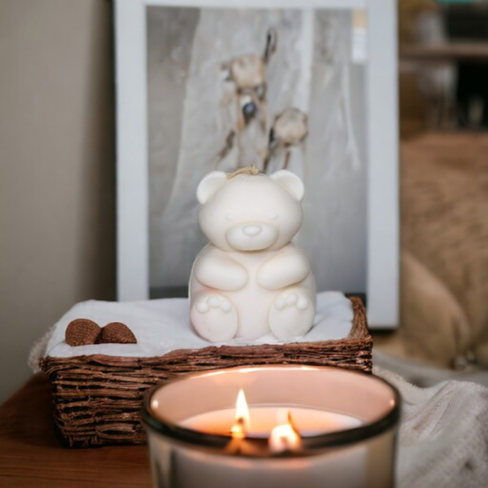 Luvth Kahve Kokulu Ayıcık Şekilli Soya Wax Mum - 1 Adet Dekoratif Mum Fiyatı