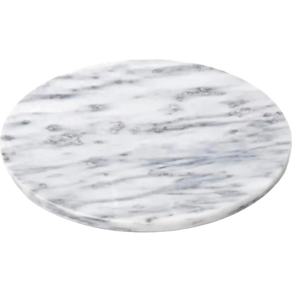 Lux And Marble Lux & Marble White Moon - Yuvarlak Beyaz Mermer Sunumluk Mutfak Gereçleri Fiyatı