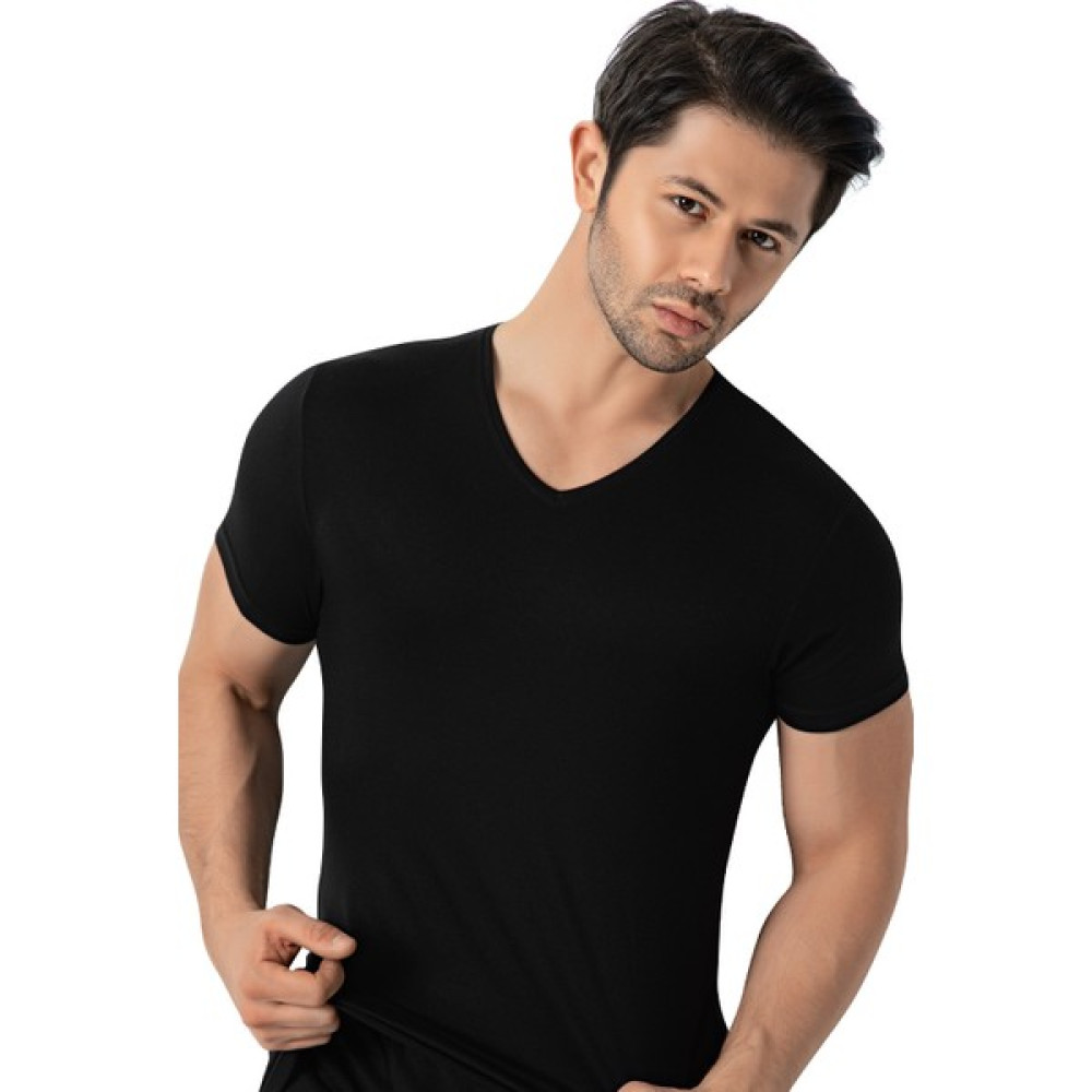 Lüx Drm Bambu Kumaş V Yaka Erkek T-Shirt & Fanila Erkek T-shirt Fiyatı