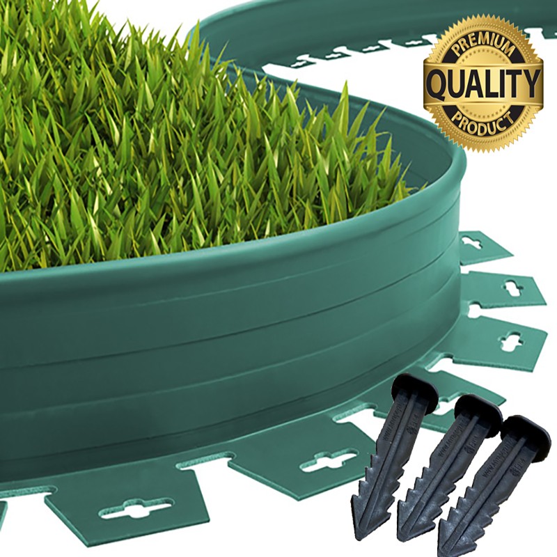 Lux Garden Çim Ayırıcı 15 M Yeşil Çim Sınırlayıcı Taş Toprak Ayıracı Çim Ayracı Çim Ayırıcı Bariyeri Diğer Fiyatı