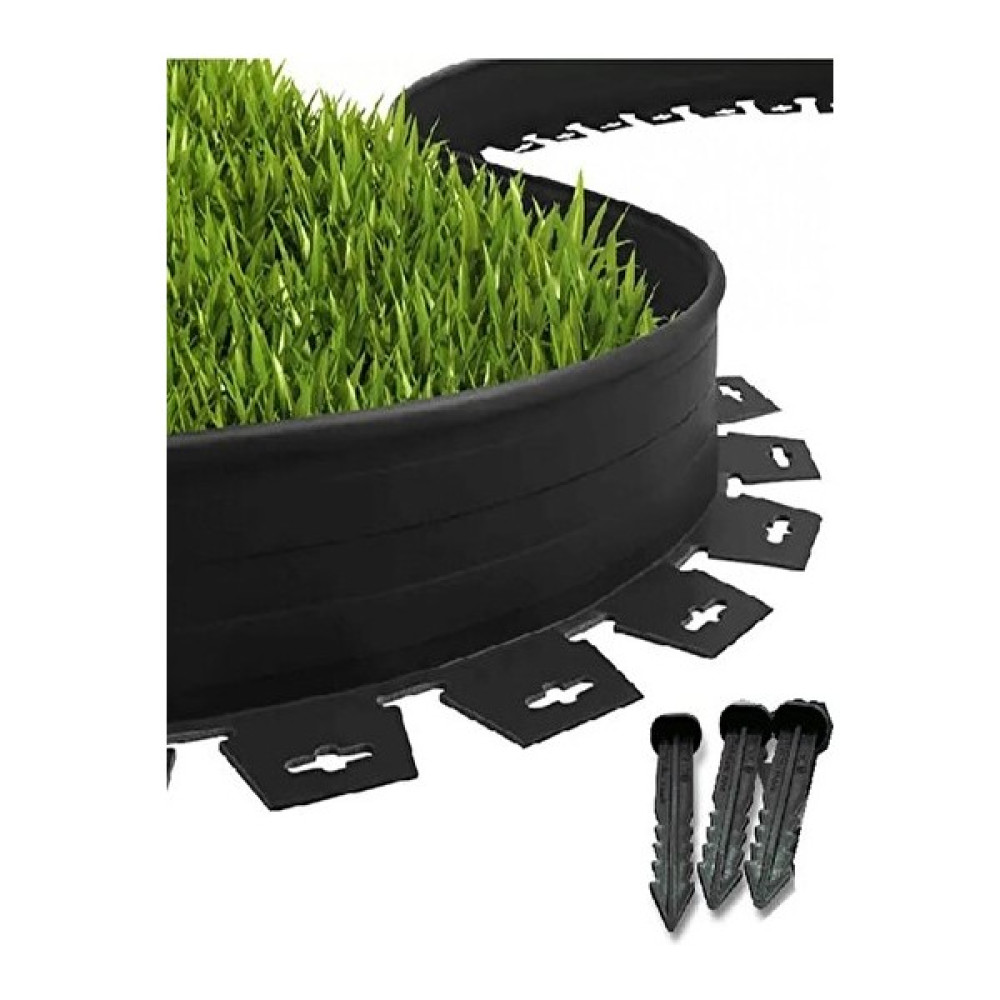 Lux Garden Çim Ayırıcı Taş Toprak Ayırıcı 25 Metre Siyah Uv Dayanımlı Dekoratif Bahçe Ürünleri Fiyatı