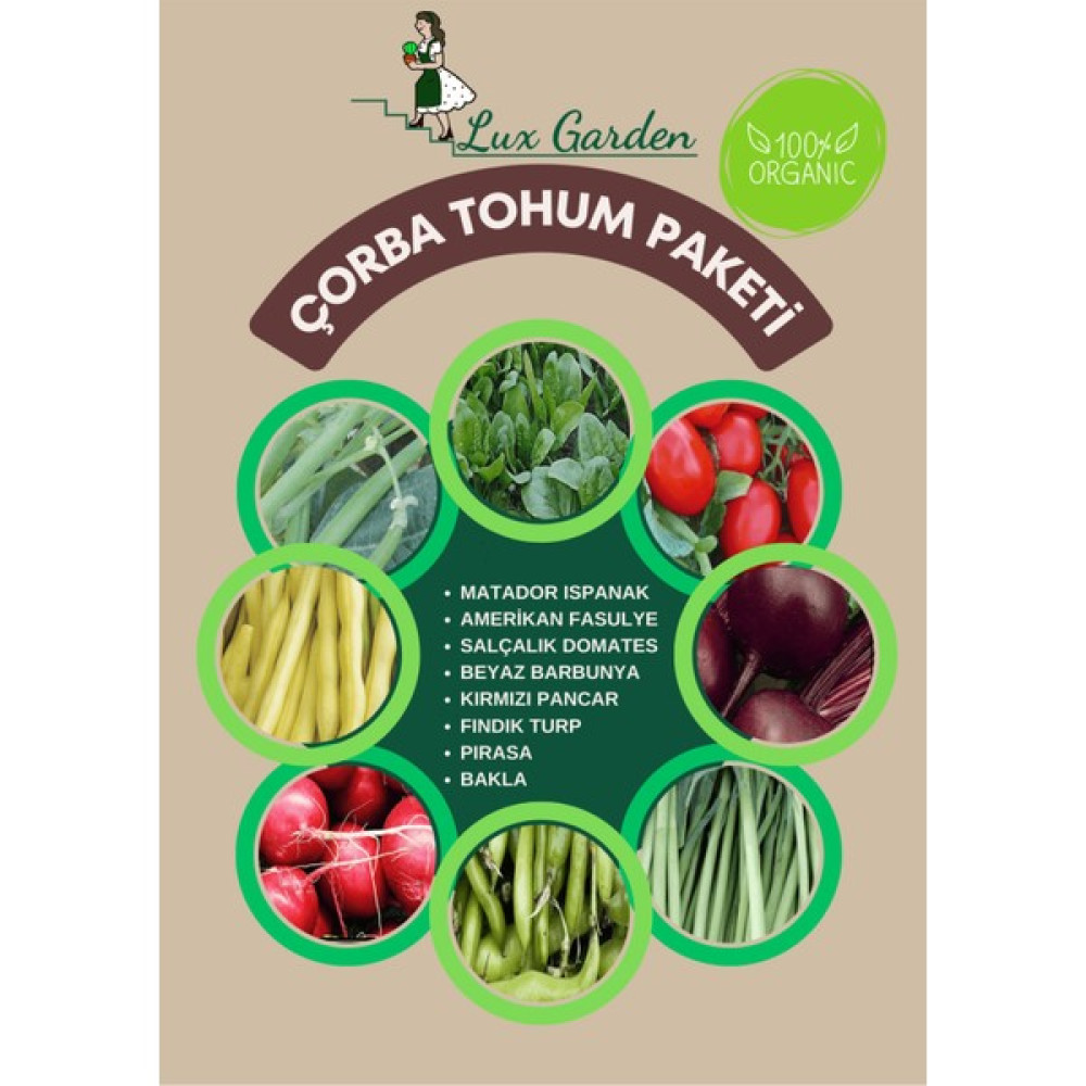 Lux Garden Çorba Tohum Paketi +450 Sebze Tohumu - 1 Adet Tohum Fiyatı