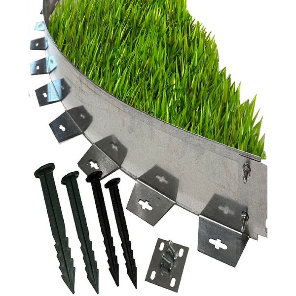 Lux Garden Esnek Kıvrılabilir Metal Galvaniz Çim Ayırıcı 6 M 3 x 2 M Çim Sınırlayıcı Çim Ayracı Çim Ayırıcı Oto Boyaları Fiyatı