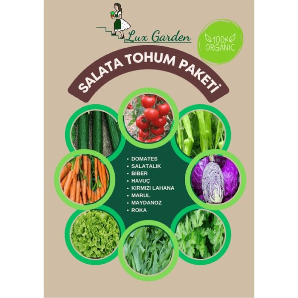 Lux Garden Salata Tohum Paketi +1500 Sebze Tohumu - 1 gr Tohum Fiyatı