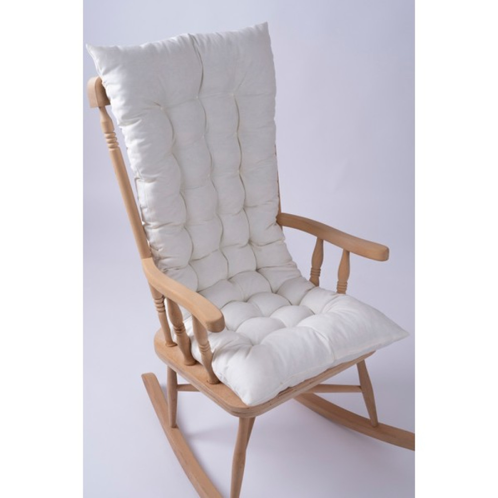 Lüx Sallanan Sandalye Minderi Selen Bağcıklı 120X50CM (Sadece Minder) - 50 x 120 cm - Krem Salon & Oturma Odası Tekstili Fiyatı