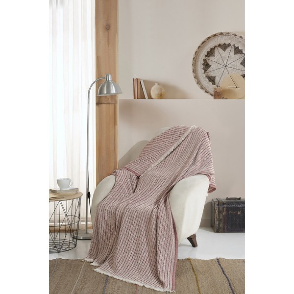 Lux Touch Vera Kiremit Tekli Koltuk Berjer Örtüsü Şalı 150 x 200 cm Tv Battaniyesi Throw Pamuklu Koltuk & Kanepe Örtüsü Fiyatı