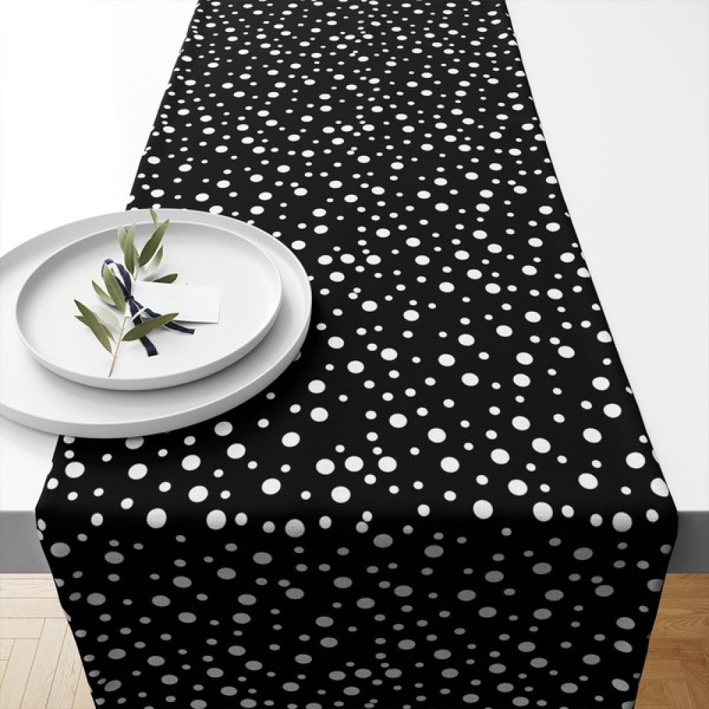 Lux Vie Runner Premium Kumaş 40*140 cm Özel Tasarımlı Masa Örtüsü Runner - Siyah - 40 x 140 cm Masa Örtüsü Fiyatı