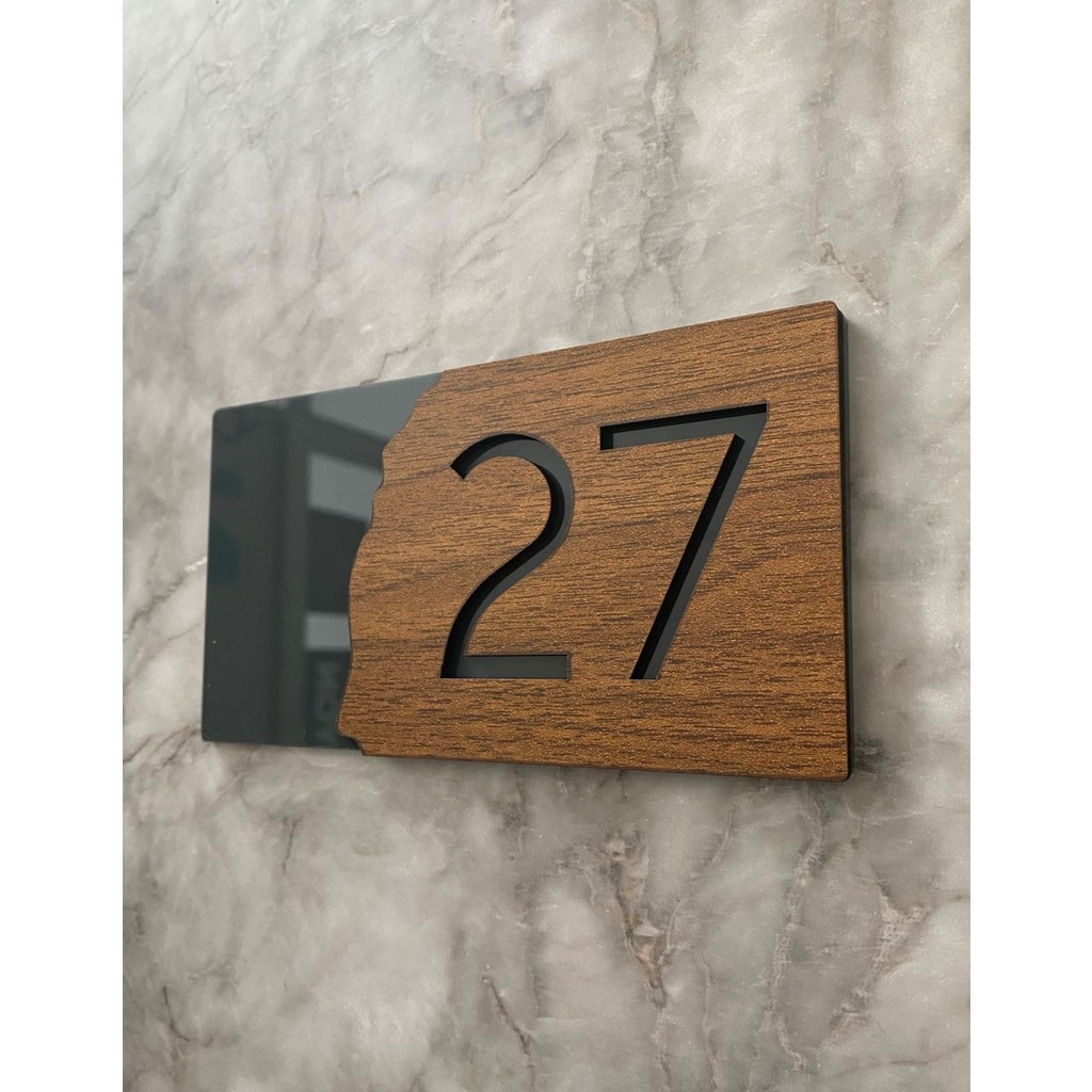 Lüx Wooden Serisi Pleksi Kapı Numarası - 1 Adet Diğer Fiyatı