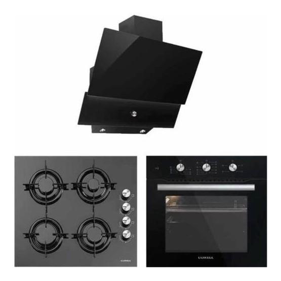 Luxell B66-SF2 MT + LX-40TAHDF + DA6-830 Siyah Yeni Seri Kristal Plus Ankastre Üçlü Set Ankastre Setler Fiyatı
