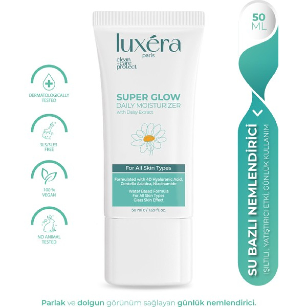 Luxera Paris Yoğun Nemlendirici, Ton Eşitleyici, Yatıştırıcı, Onarıcı Su Bazlı Günlük Krem 50 ml (Papatya, Centella, Ha, Niacinamide) Nemlendiriciler Fiyatı
