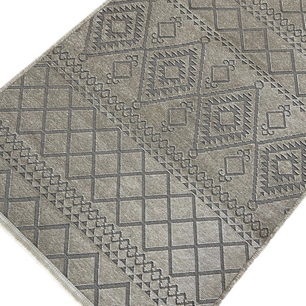 Luxess Halı Luxess Cool Koleksiyonu Pamuklu Klim Dokuma Dekoratif Halı 405 Vizon - 150 x 350 cm Salon Halısı Fiyatı