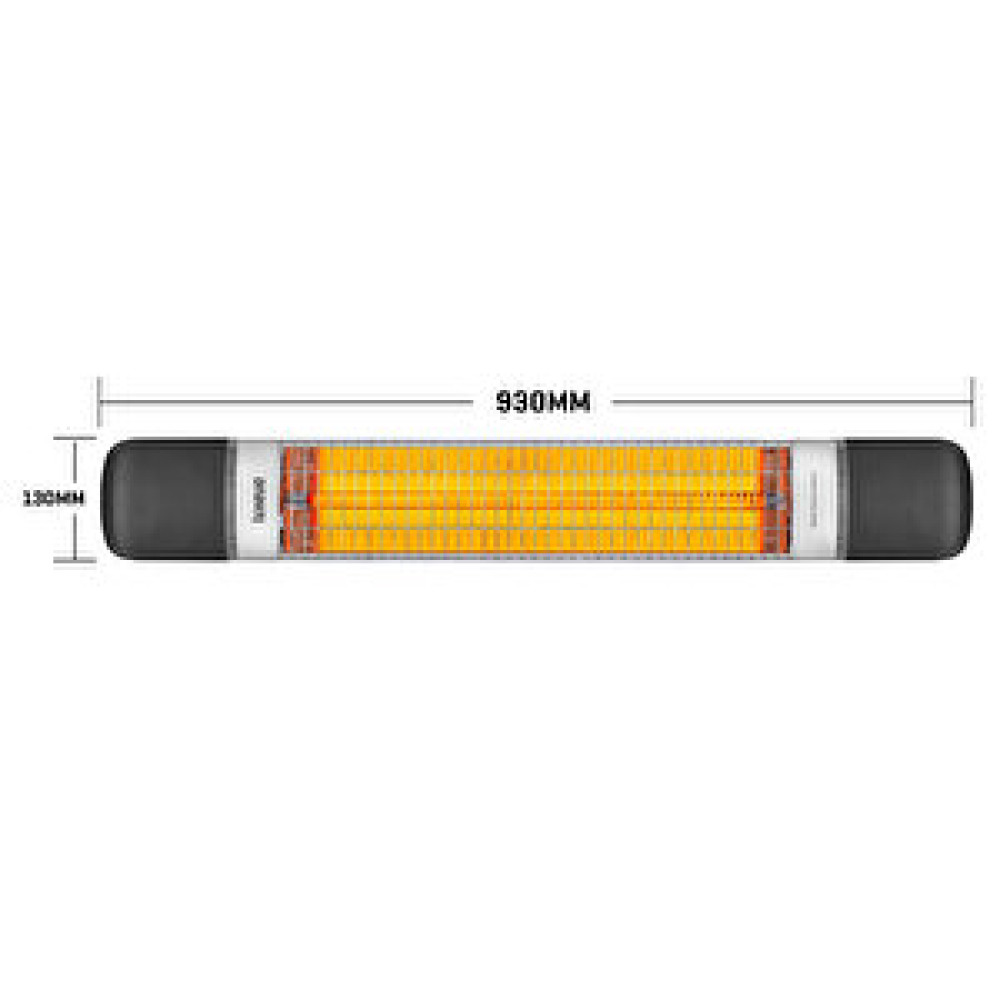 Luxeva Duvar Tipi 2000 W Infrared Isıtıcı Ip55 Elektrikli Isıtıcı Lxv-pro-bc Siyah Isıtıcılar Fiyatı