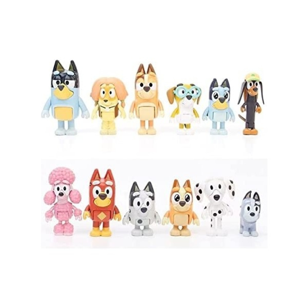 Luxix 12'li Bluey Friends Collie Oyuncak Seti (Yurt Dışından) - Renkli Oyuncak Fiyatı