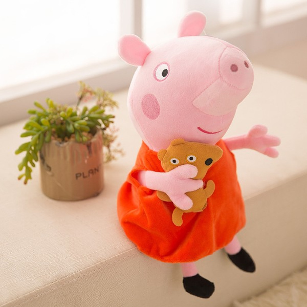 Luxix 30-40CM Peppa Pig Ailesi Dört Kişilik Peluş Oyuncak Bebek 4 Adet (Yurt Dışından) - Renkli - 20-30cm Peluş Oyuncaklar Fiyatı