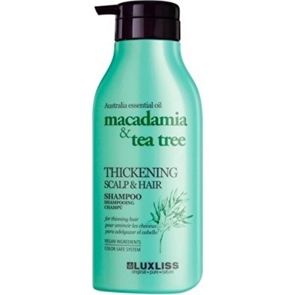Luxliss Thickening Macadamia Tea Tree Thickening Scalp- Hair Shampoo 500 ml Şampuan ve Saç Kremi Fiyatı