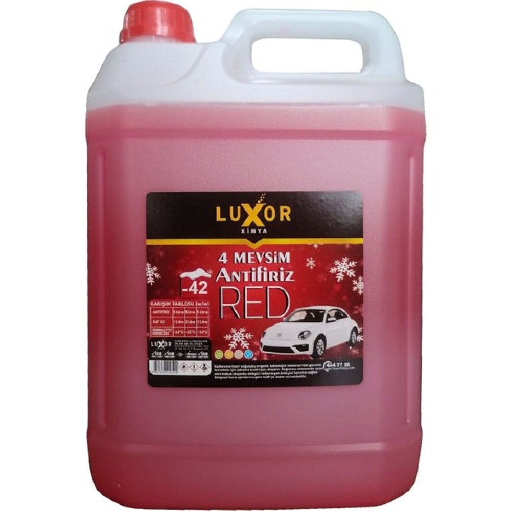 Luxor Kimya 4 Mevsim -42 Kırmızı Antifriz 5 LT. Antifiriz Fiyatı