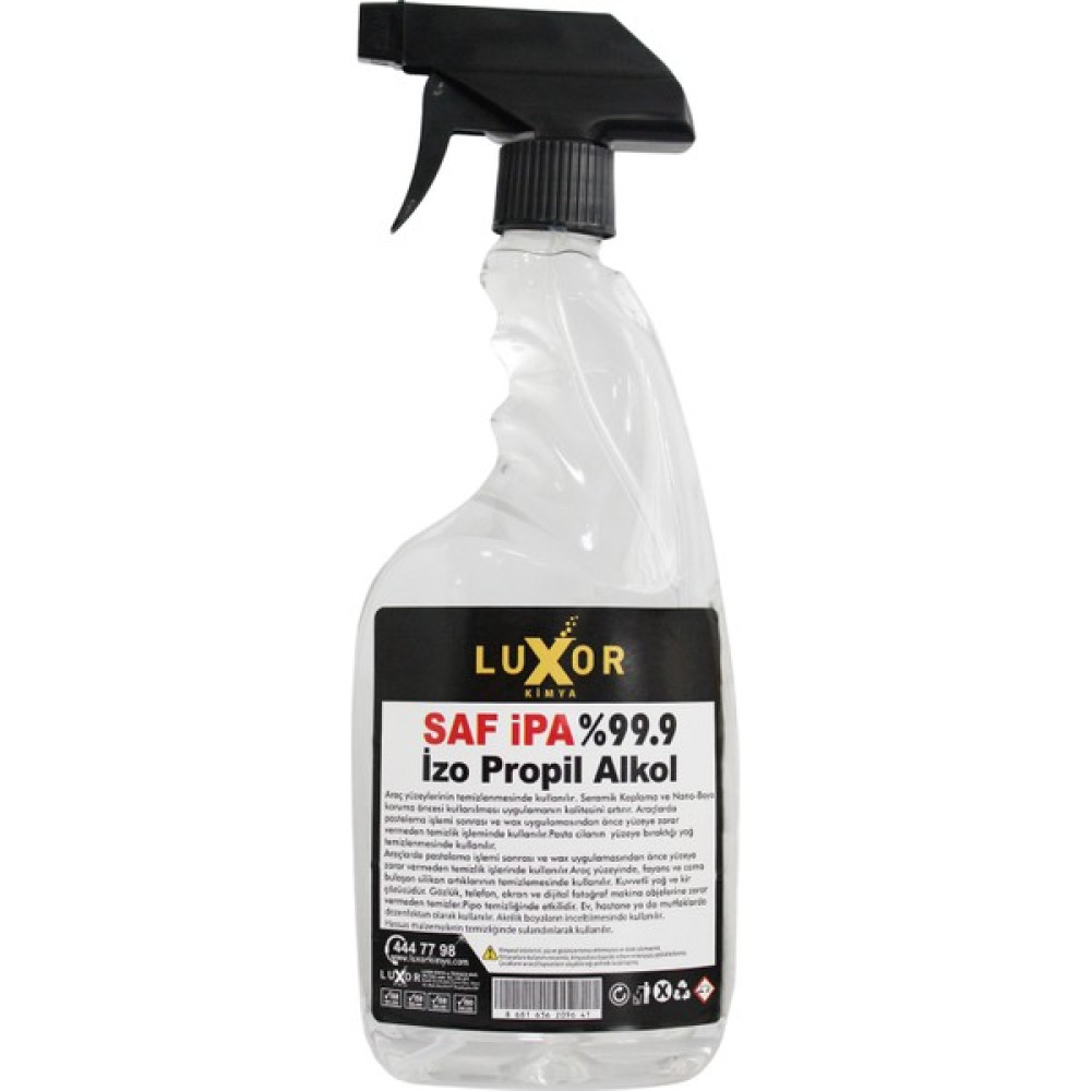 Luxor Kimya %99.9 Saf Ipa Izo Propil Sprey Başlıklı Yüzey Temizleyici  1 Lt Parlatıcı ve Temizleyiciler Fiyatı